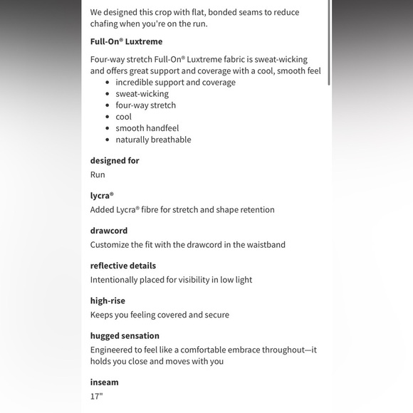 Lululemon Smooth Stride Crop 17" Viridian Green Black - Picture 9 of 12